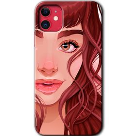 Apple iPhone 12 Mini Kızıl Kız Baskılı Uyumlu Silikon Kılıf