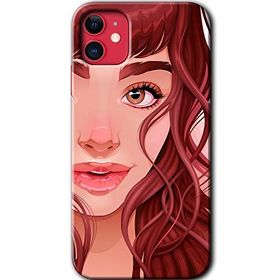 Apple iPhone 12 Mini Kızıl Kız Baskılı Uyumlu Silikon Kılıf