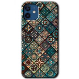 Apple iPhone 12 Mini Mandala Desen Baskılı Uyumlu Silikon Kılıf