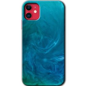 Apple iPhone 12 Mini Mavi Aura Baskılı Uyumlu Silikon Kılıf