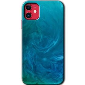 Apple iPhone 12 Mini Mavi Aura Baskılı Uyumlu Silikon Kılıf