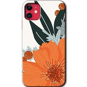 Apple iPhone 12 Mini Portakal Çiçeği Baskılı Uyumlu Silikon Kılıf