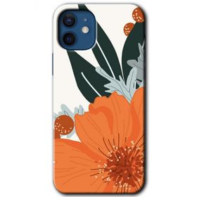 Apple iPhone 12 Mini Portakal Çiçeği Baskılı Uyumlu Silikon Kılıf