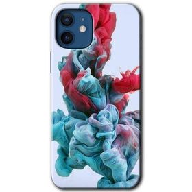 Apple iPhone 12 Mini Renkli Karışım Baskılı Uyumlu Silikon Kılıf