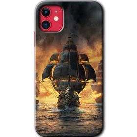 Apple iPhone 12 Mini Siyah İnci Baskılı Uyumlu Silikon Kılıf