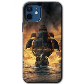 Apple iPhone 12 Mini Siyah İnci Baskılı Uyumlu Silikon Kılıf