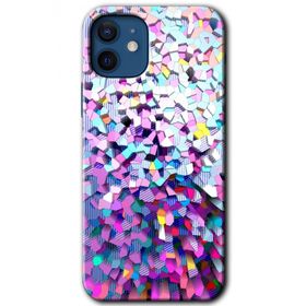 Apple iPhone 12 Mosaic Fragments Colorfull Baskılı Uyumlu Silikon Kılıf