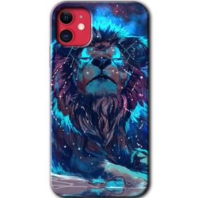 Apple iPhone 12 Neon Aslan Baskılı Uyumlu Silikon Kılıf