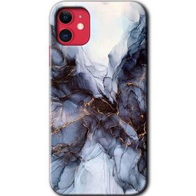 Apple iPhone 12 Otantik Mermer Baskılı Uyumlu Silikon Kılıf