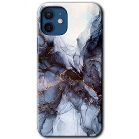 Apple iPhone 12 Otantik Mermer Baskılı Uyumlu Silikon Kılıf