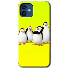 Apple iPhone 12 Penguenler Baskılı Uyumlu Silikon Kılıf