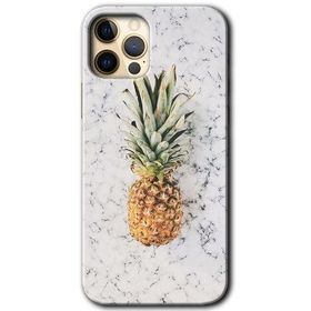 Apple iPhone 12 Pro Ananas Baskılı Uyumlu Silikon Kılıf
