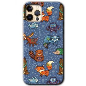 Apple iPhone 12 Pro Animals Funny Baskılı Uyumlu Silikon Kılıf