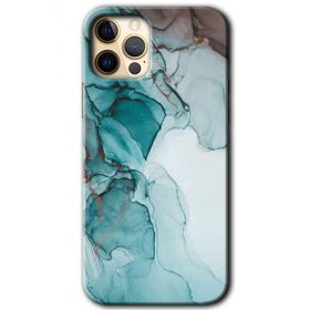 Apple iPhone 12 Pro Buzul Mermer Baskılı Uyumlu Silikon Kılıf
