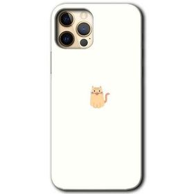 Apple iPhone 12 Pro Cat Minimalism Baskılı Uyumlu Silikon Kılıf