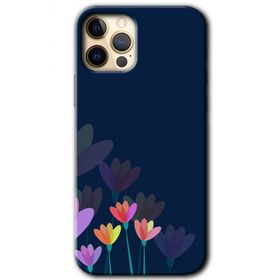 Apple iPhone 12 Pro Çizim Çiçekleri Baskılı Uyumlu Silikon Kılıf