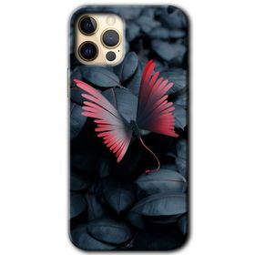 Apple iPhone 12 Pro Dark Butterfly Baskılı Uyumlu Silikon Kılıf