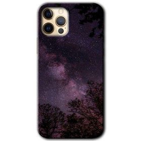 Apple iPhone 12 Pro Gece Galaksi Baskılı Uyumlu Silikon Kılıf