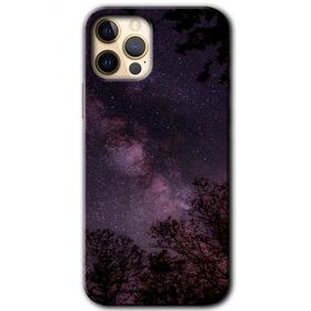 Apple iPhone 12 Pro Gece Galaksi Baskılı Uyumlu Silikon Kılıf