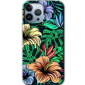 Apple iPhone 12 Pro Hibiscus Flowers Baskılı Uyumlu Silikon Kılıf