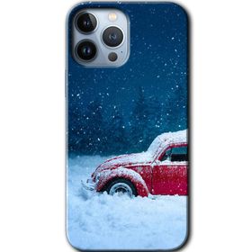 Apple iPhone 12 Pro Karlı Vosvos Baskılı Uyumlu Silikon Kılıf