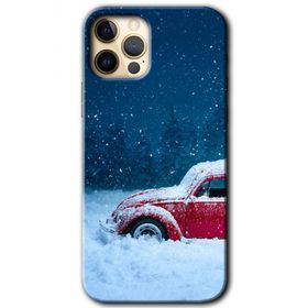 Apple iPhone 12 Pro Karlı Vosvos Baskılı Uyumlu Silikon Kılıf