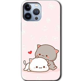 Apple iPhone 12 Pro Kedi Aşkı Baskılı Uyumlu Silikon Kılıf
