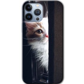 Apple iPhone 12 Pro Kedi Bakışı Baskılı Uyumlu Silikon Kılıf