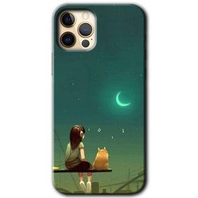 Apple iPhone 12 Pro Kedili Kız Baskılı Uyumlu Silikon Kılıf