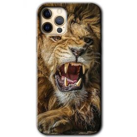 Apple iPhone 12 Pro King Lion Baskılı Uyumlu Silikon Kılıf