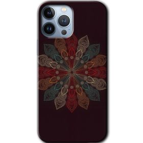 Apple iPhone 12 Pro Mandala Flower Wal Baskılı Uyumlu Silikon Kılıf