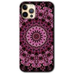 Apple iPhone 12 Pro Mandala Patterns Kaleidoscope Baskılı Uyumlu Silikon Kılıf
