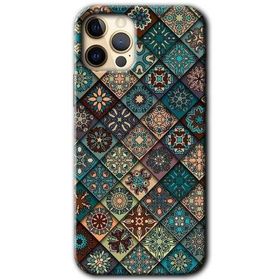 Apple iPhone 12 Pro Mat Mandala Baskılı Uyumlu Silikon Kılıf