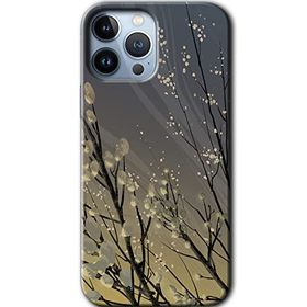 Apple iPhone 12 Pro Max Branches Flowers Baskılı Uyumlu Silikon Kılıf
