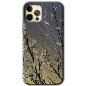 Apple iPhone 12 Pro Max Branches Flowers Baskılı Uyumlu Silikon Kılıf