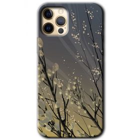 Apple iPhone 12 Pro Max Branches Flowers Baskılı Uyumlu Silikon Kılıf