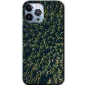 Apple iPhone 12 Pro Max Çam Ağacı Ormanı Baskılı Uyumlu Silikon Kılıf