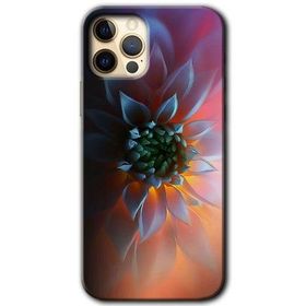 Apple iPhone 12 Pro Max Çiçek Motif Baskılı Uyumlu Silikon Kılıf