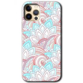 Apple iPhone 12 Pro Max Çin Mandala 1 Baskılı Uyumlu Silikon Kılıf