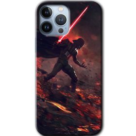 Apple iPhone 12 Pro Max Darh Vader Wars Baskılı Uyumlu Silikon Kılıf