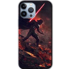 Apple iPhone 12 Pro Max Darh Vader Wars Baskılı Uyumlu Silikon Kılıf