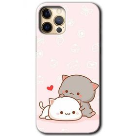 Apple iPhone 12 Pro Max Kedi Aşkı Baskılı Uyumlu Silikon Kılıf