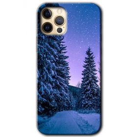 Apple iPhone 12 Pro Max Kış Manzarası Baskılı Uyumlu Silikon Kılıf