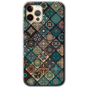 Apple iPhone 12 Pro Max Mat Mandala Baskılı Uyumlu Silikon Kılıf