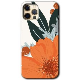 Apple iPhone 12 Pro Max Portakal Çiçeği Baskılı Uyumlu Silikon Kılıf