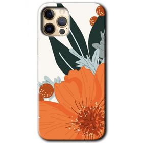 Apple iPhone 12 Pro Max Portakal Çiçeği Baskılı Uyumlu Silikon Kılıf