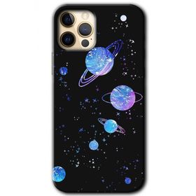 Apple iPhone 12 Pro Max Samanyolu Galaksi Baskılı Uyumlu Silikon Kılıf