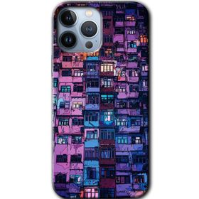 Apple iPhone 12 Pro Max Şehir Görünümü Baskılı Uyumlu Silikon Kılıf