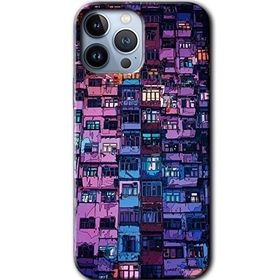 Apple iPhone 12 Pro Max Şehir Görünümü Baskılı Uyumlu Silikon Kılıf