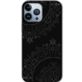 Apple iPhone 12 Pro Max Siyah Mandala Baskılı Uyumlu Silikon Kılıf